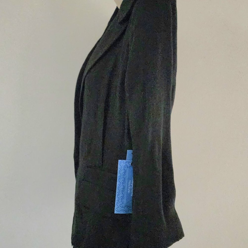 Simply Vera Vera Wang Black Chiffon Trim Women's Blazer Size: M - Picture 4 of 9